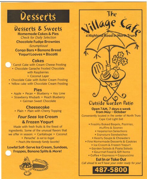 Village Cafe Truro Cape Cod