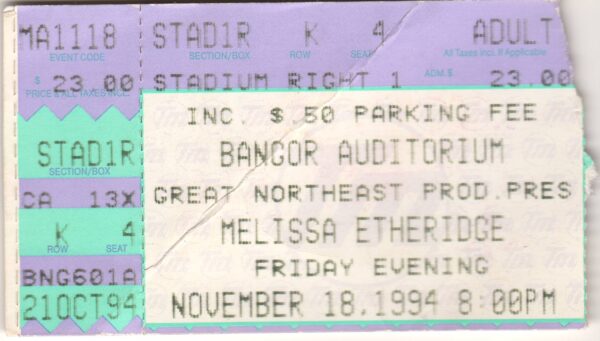 Melissa Etheridge Bangor Auditorium